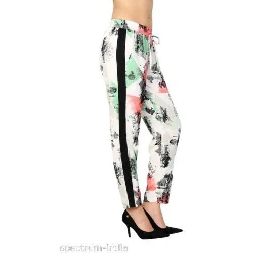 Floral Pants - White/Multi Color