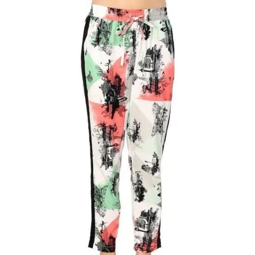 Floral Pants - White/Multi Color