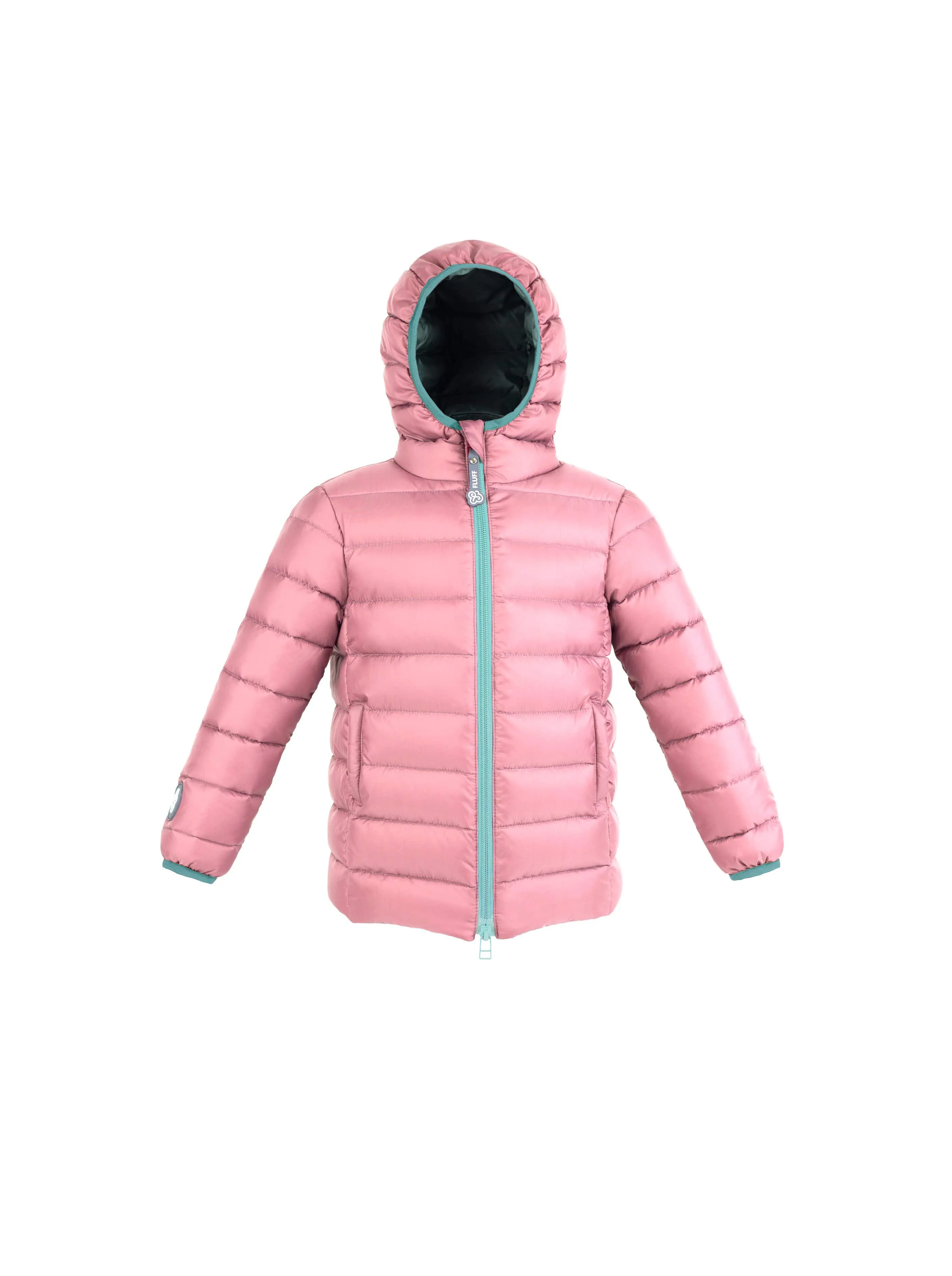 Fluff Down Jacket: Reversible Mint and Nude