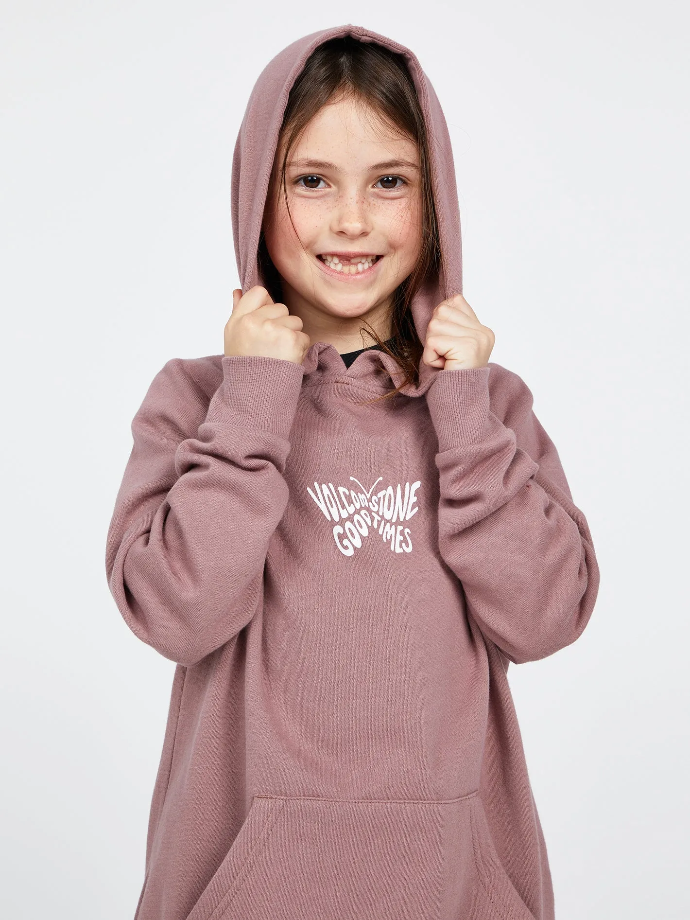 Girls Truly Stoked Boyfriend Hoodie - Raisin