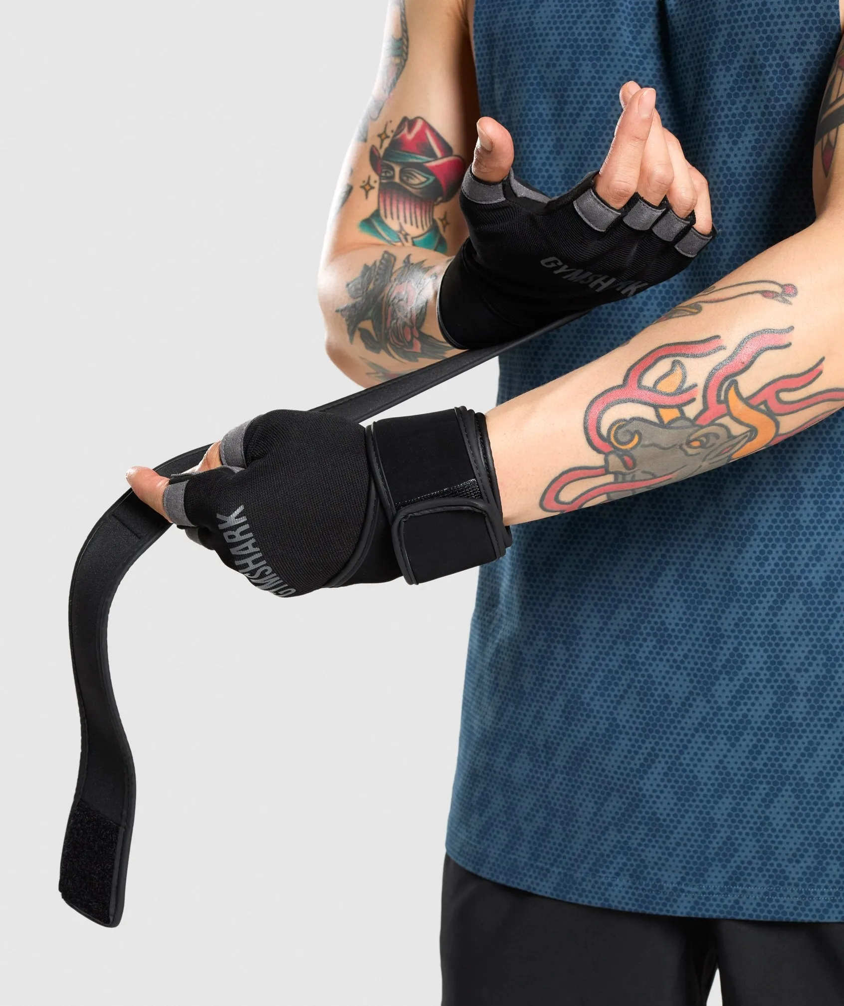 Gymshark Wrap Lifting Gloves - Black