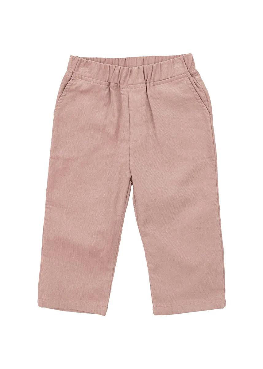 Heart Pocket Cord Pant - Misty Rose