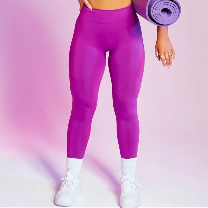 High waist seamless leggings scrunch butt gym tights legging workout yoga pants fitness gym clothing