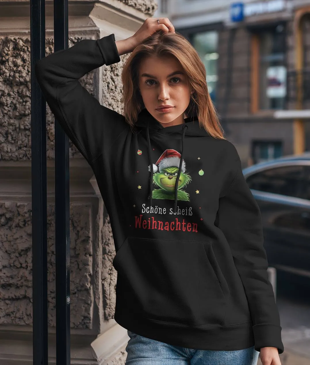 Hoodie - Grinch - Schöne scheiß Weihnachten (CS)