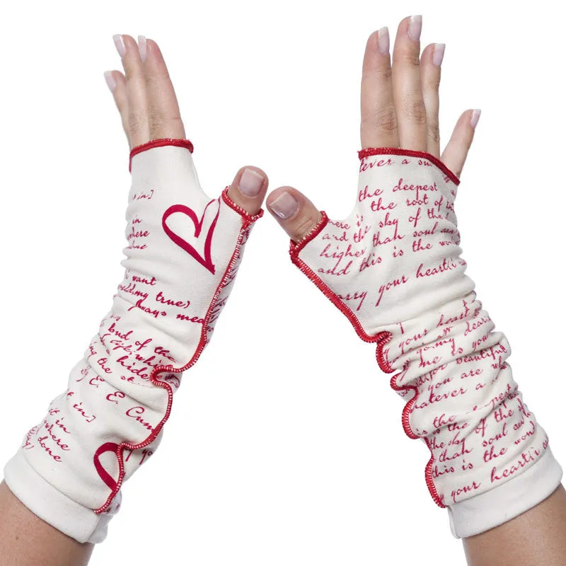 I Carry Your Heart Writing Gloves