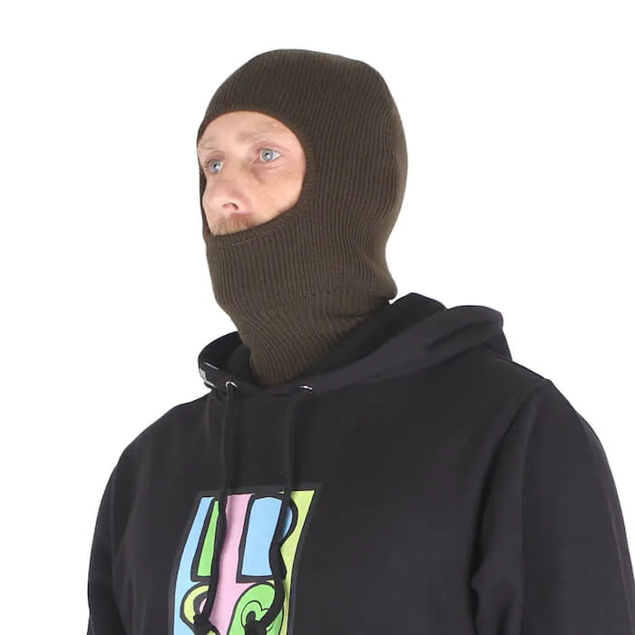 I Ride Sideways Ninja Balaclava Olive