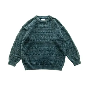 Indigo Round Neck Pullover  Knitted Sweater