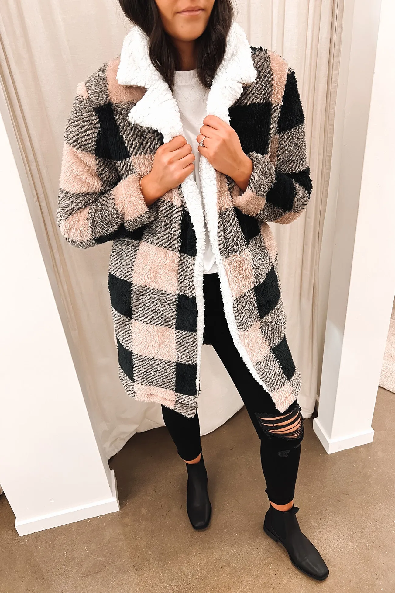 Jamie Coat Mocha Check