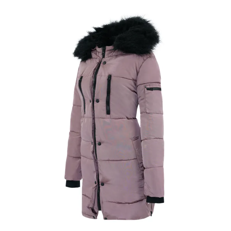 Jessica Simpson Long Puffer Jacket Dusty Pink L