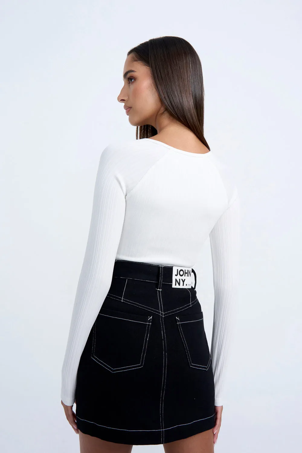 Johnny Jean Mini Skirt | Final Sale - Black White