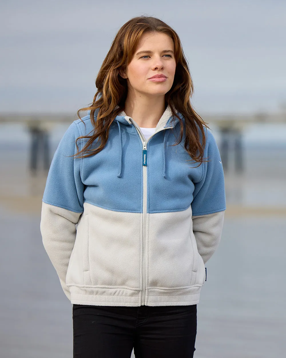 Juno Sherpa Hoodie in Stratus Blue