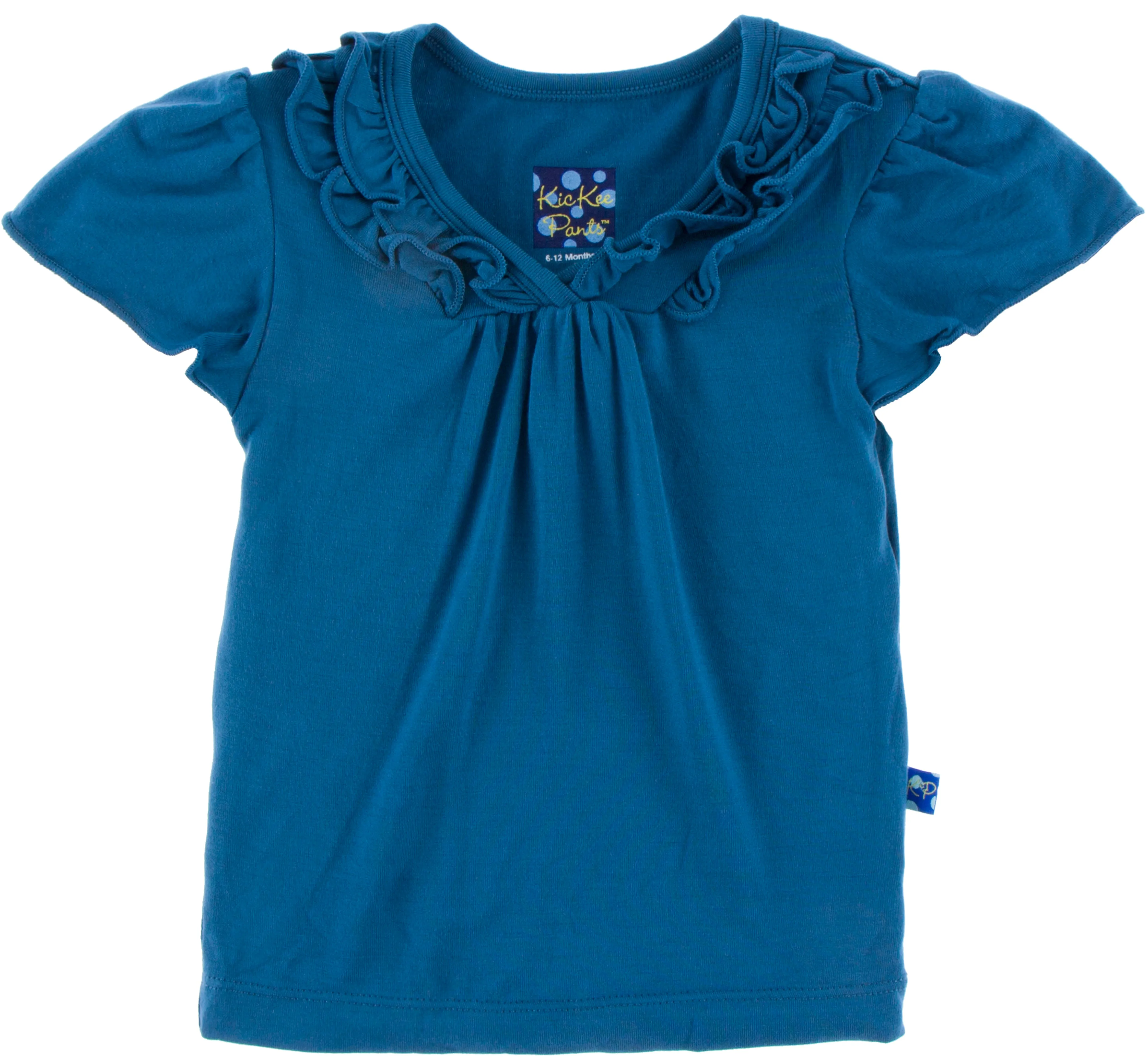 KicKee Pants Twilight Ruffle V-Neck Tee