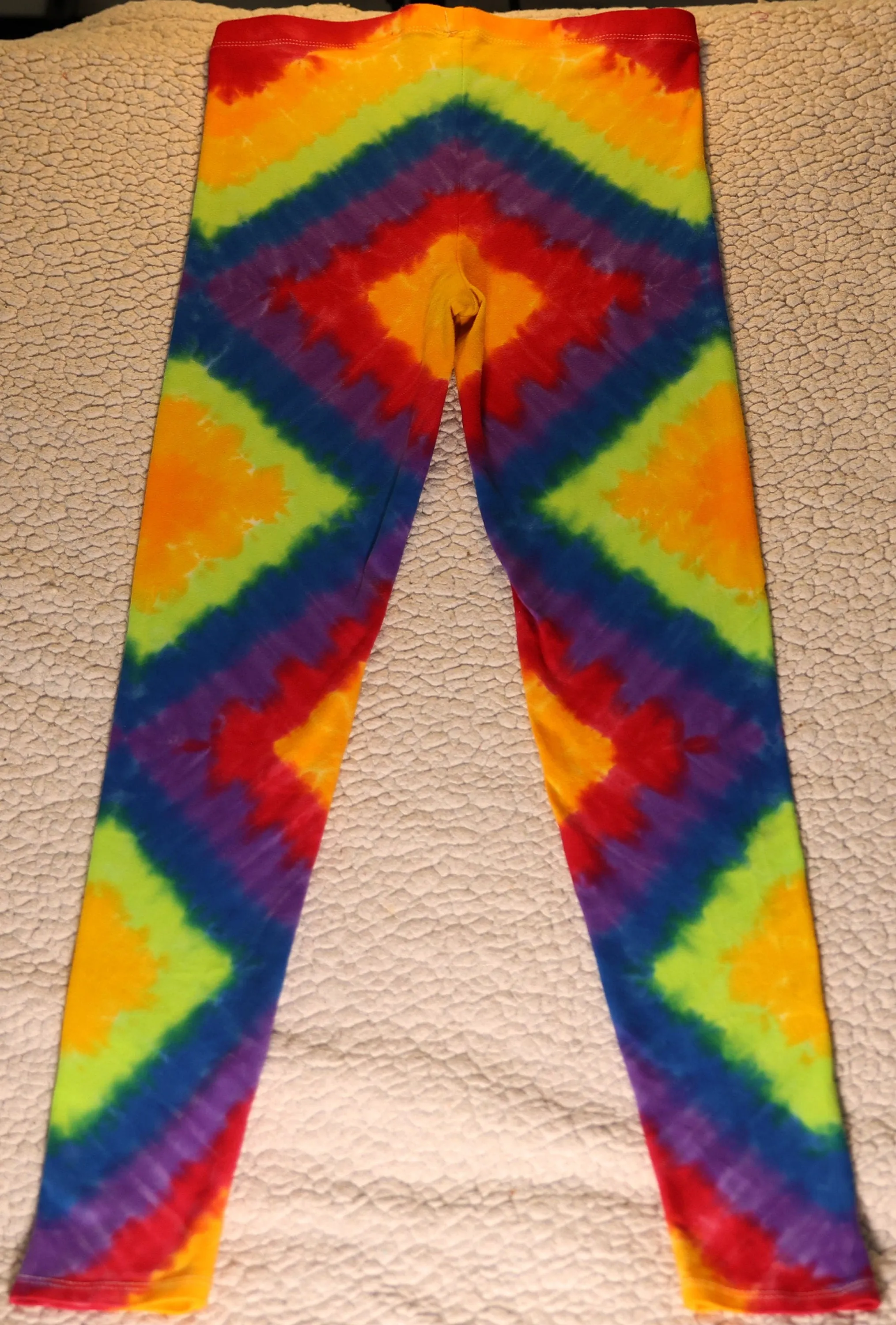 Large Tie Dye Leggings on Royal Apparel Cotton/Spandex Leggings