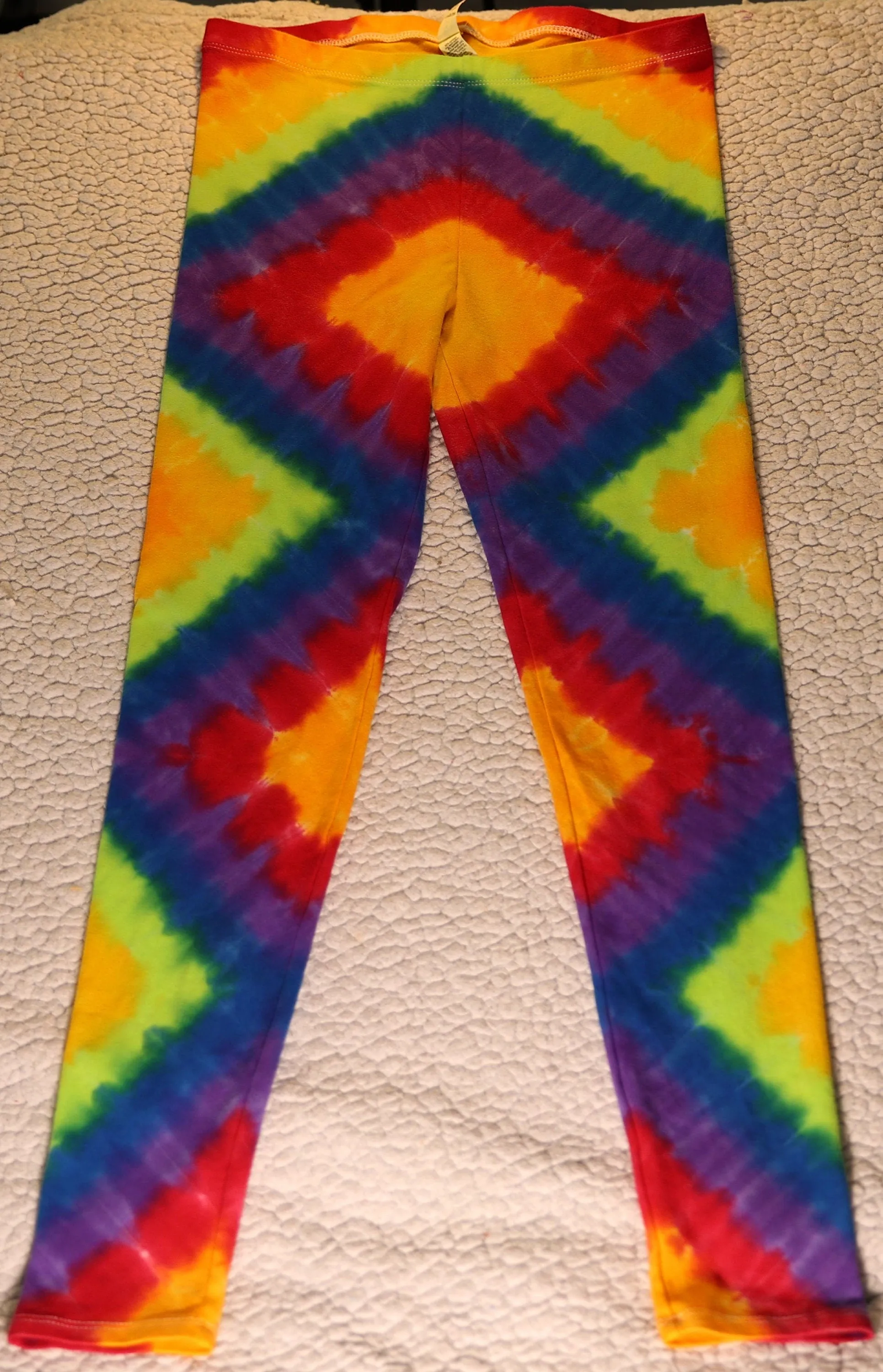 Large Tie Dye Leggings on Royal Apparel Cotton/Spandex Leggings