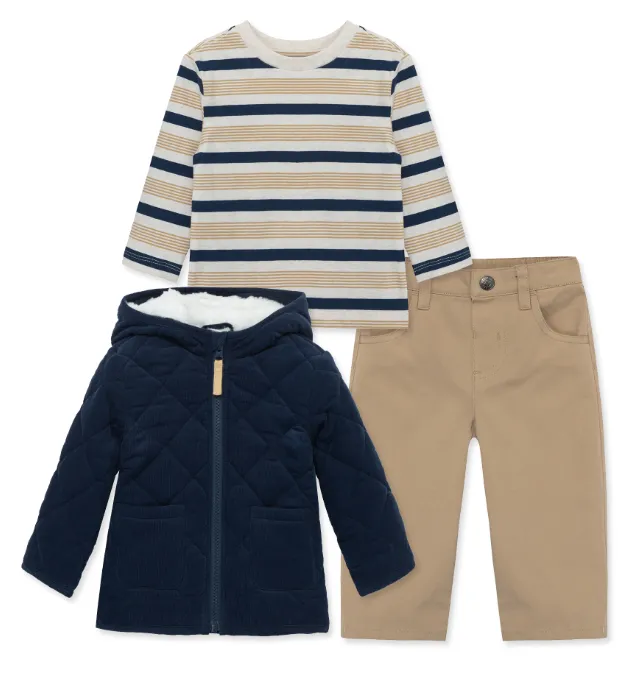 Little Me - 3PC Corduroy Jacket Set