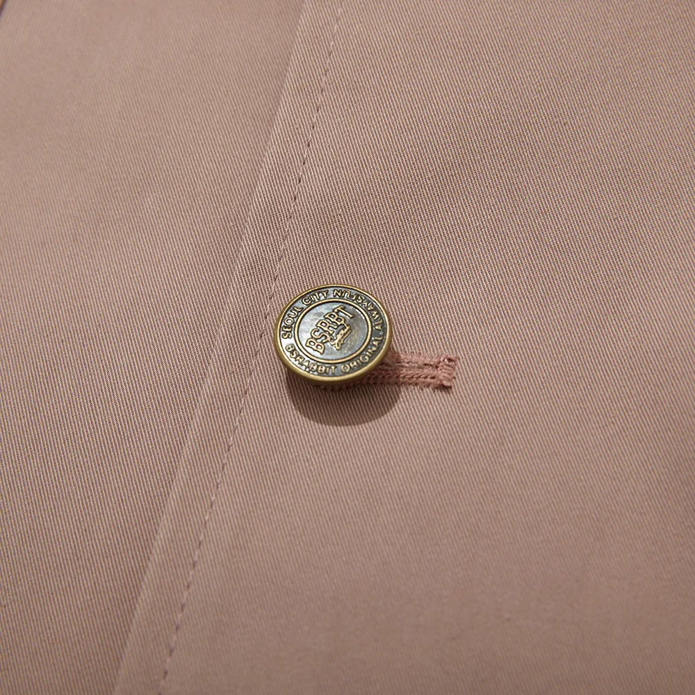 LOGO COLLAR COTTON BASIC JACKET INDYPINK