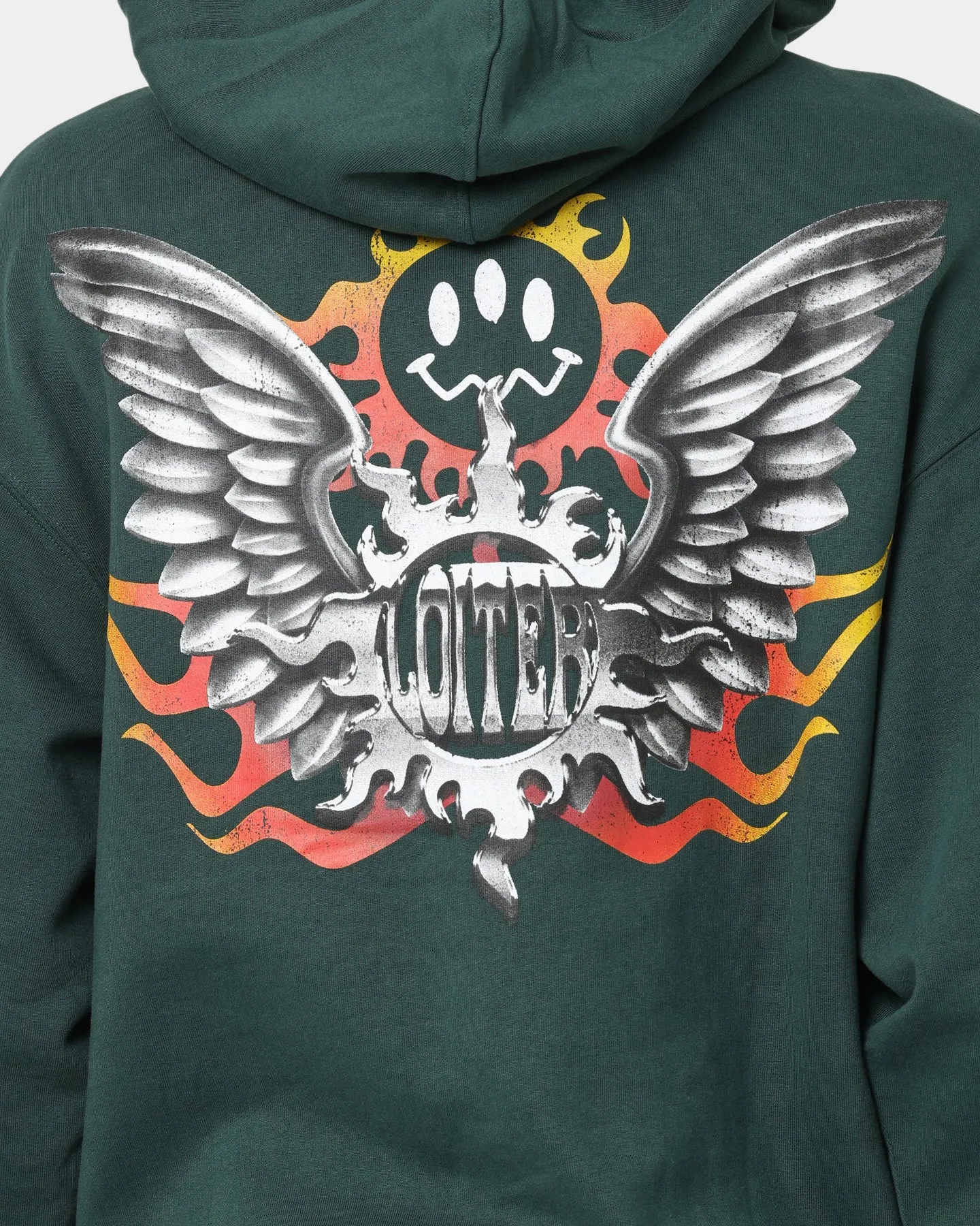 Loiter Biker Hoodie Green