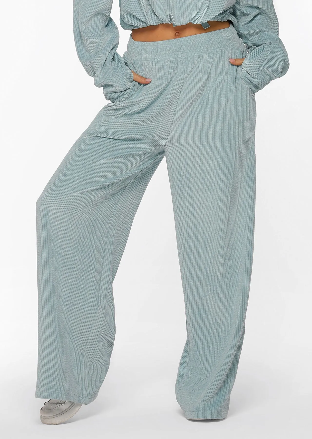 Lorna Jane Corduroy Full Length Lounge Pant - Arctic