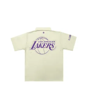 Los Angeles Lakers Tonal Cream Traditional Barber Jacket