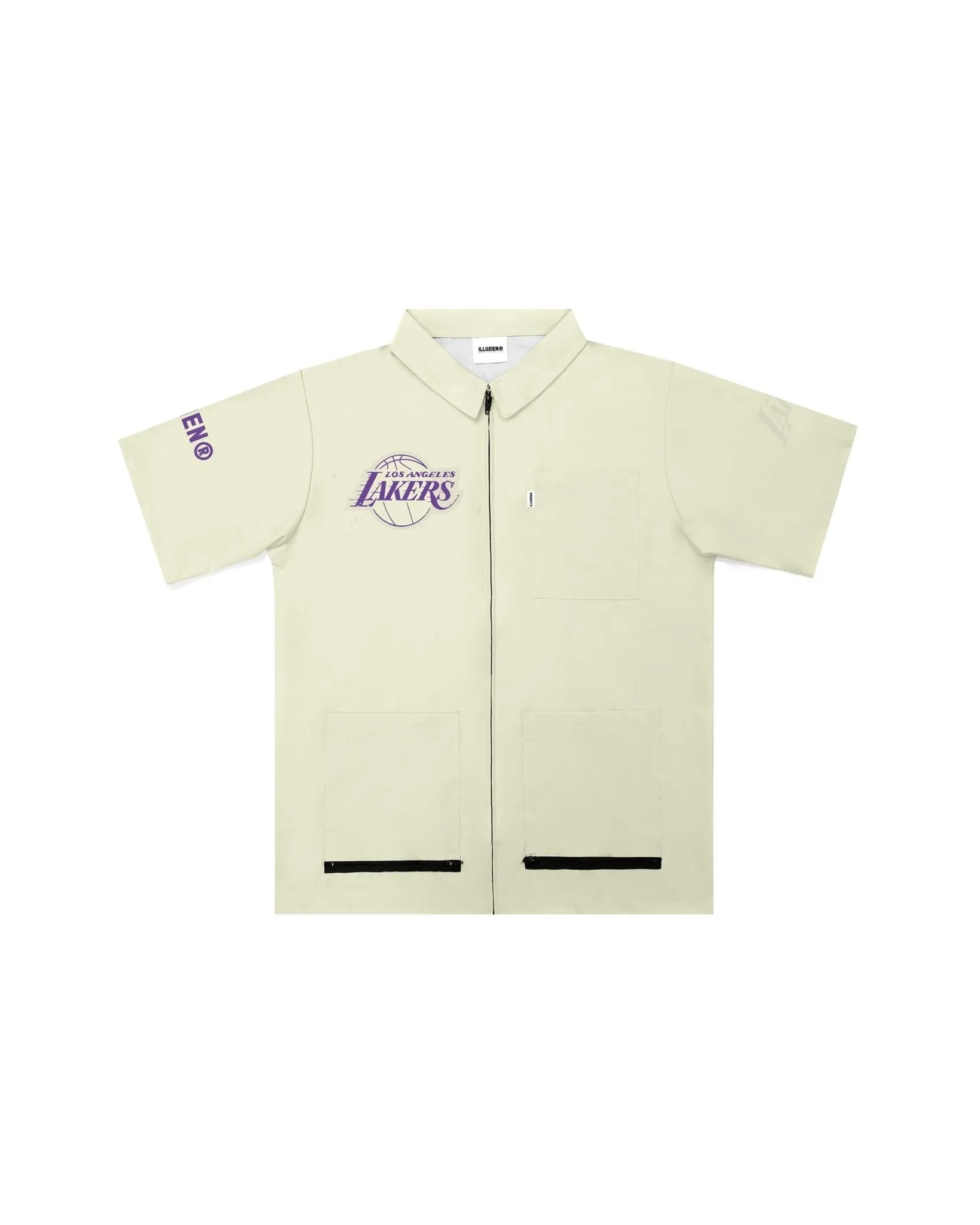 Los Angeles Lakers Tonal Cream Traditional Barber Jacket