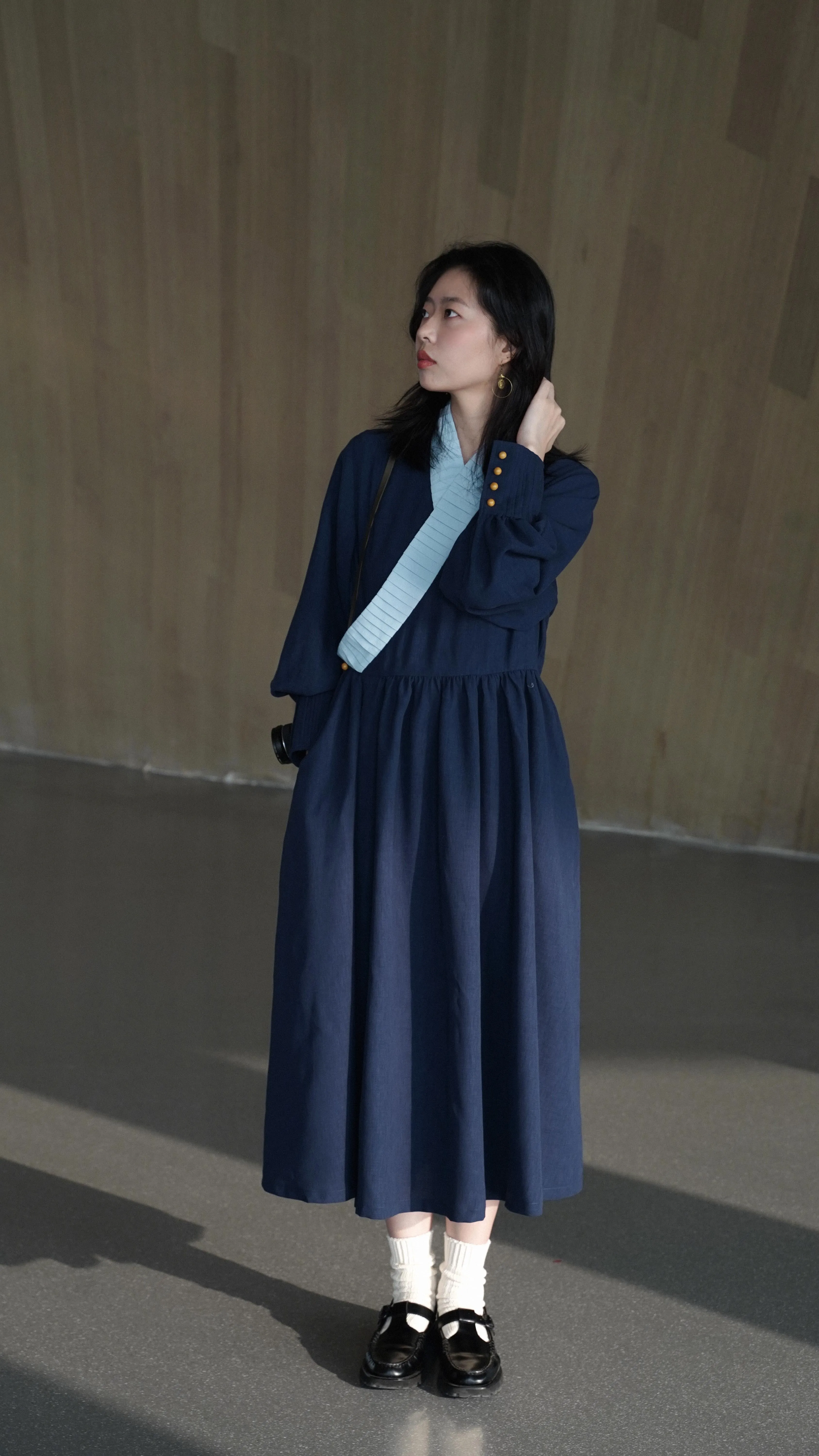 Luzhou 鹭洲 Modernized Ming Qing Wool Vest Majia Cross Collared Tieli Dress Daily Set