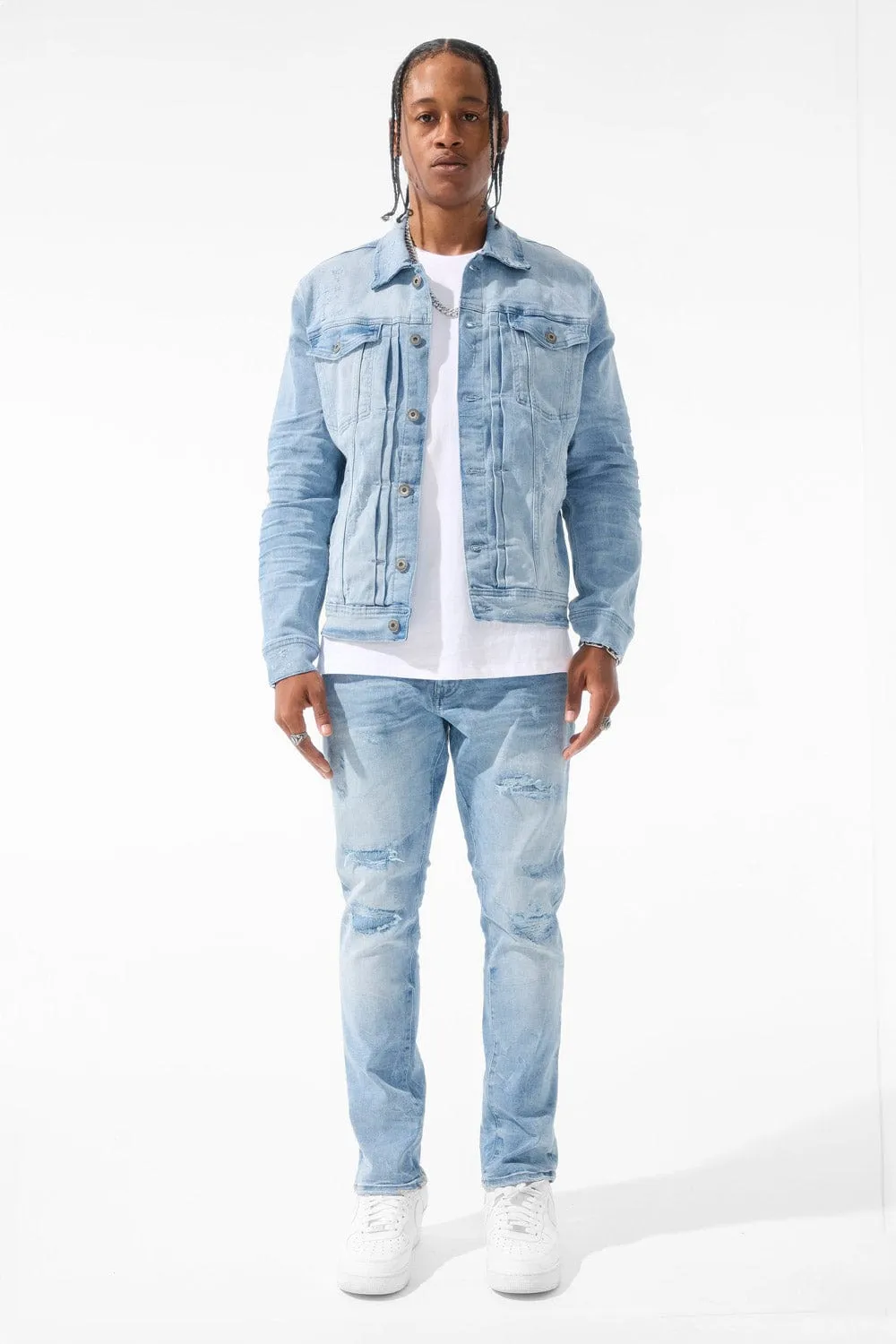 Meadowlands Denim Trucker Jacket (Azure)