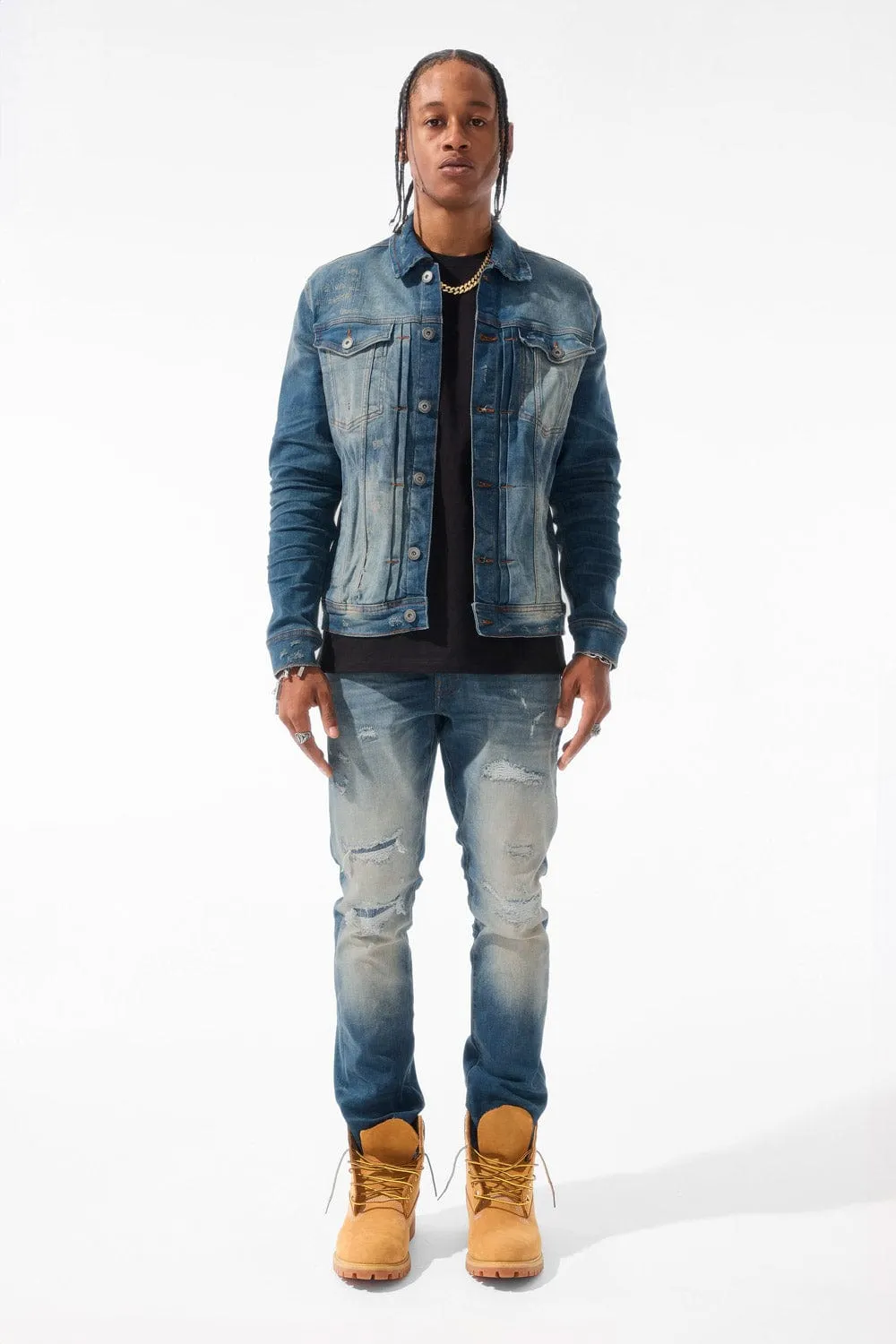 Meadowlands Denim Trucker Jacket (Azure)