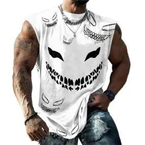 Men's 3D Printed Crew Neck Tank Top 42452111YY