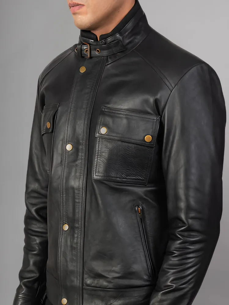 Mens Guardian Jacket With a stand-up collar and patch pockets