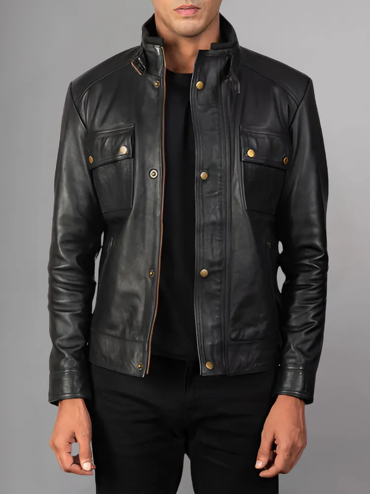 Mens Guardian Jacket With a stand-up collar and patch pockets