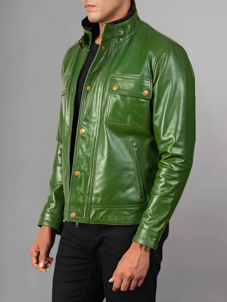 Mens Guardian Jacket With a stand-up collar and patch pockets