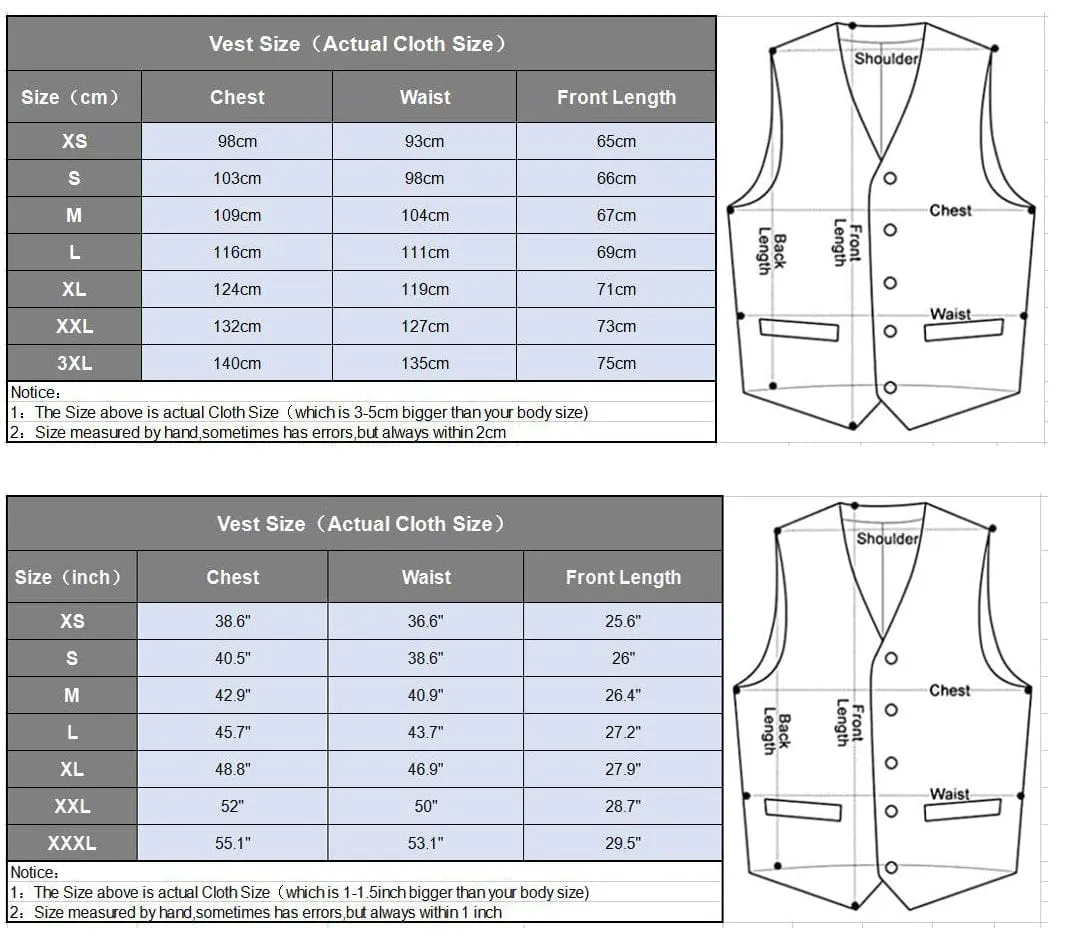 Men's Suede Cowboy Double Breasted Slim Fit V Neck Waistcoat