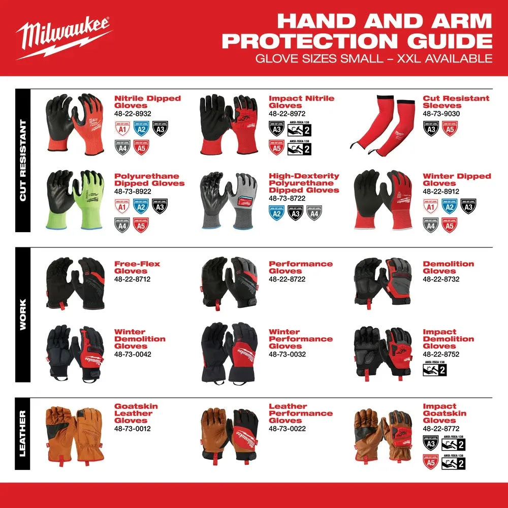 Milwaukee 48-73-0022 Leather Performance Gloves - Large