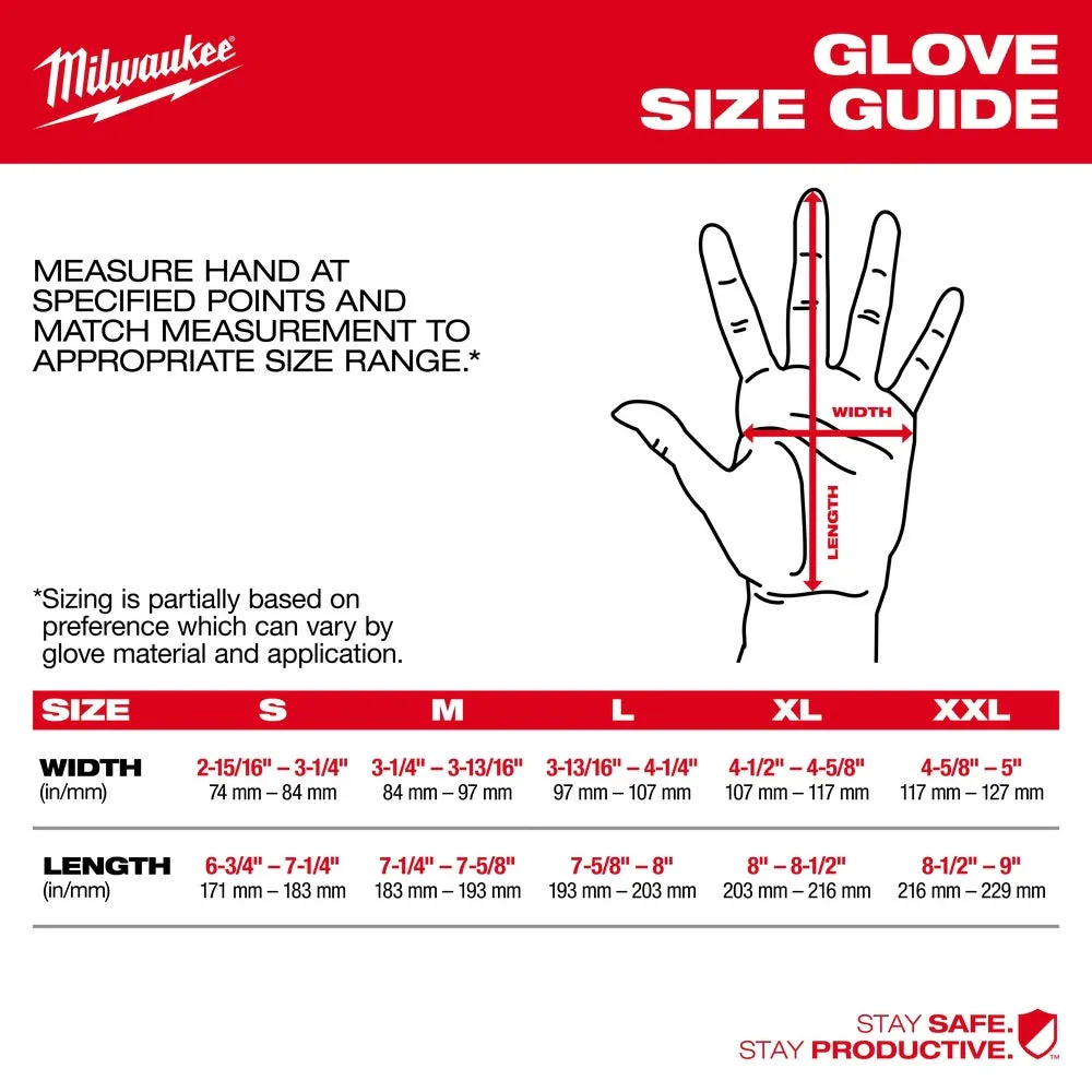 Milwaukee 48-73-0022 Leather Performance Gloves - Large