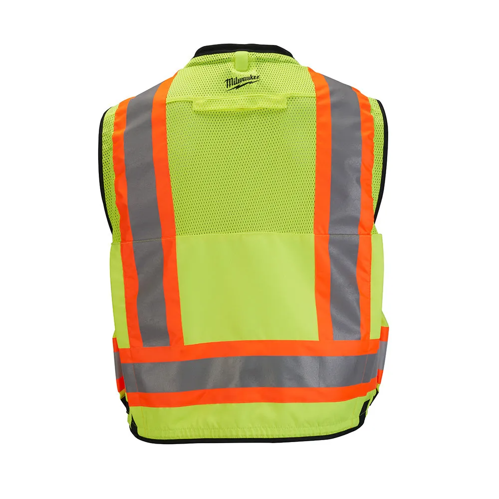 Milwaukee 48-73-5162 Class 2 Surveyor's High Visibility Yellow Safety Vest - L/XL