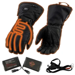 Milwaukee Leather MG17501SET Men’s Heated Black Leather/Textile Winter