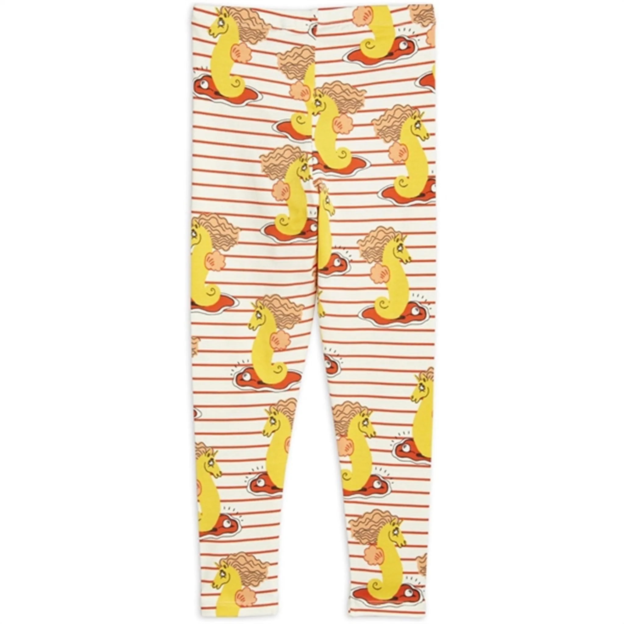 Mini Rodini Unicorn Seahorse AOP Leggings Red