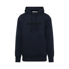 Mirrored Logo Hoodie in Navy