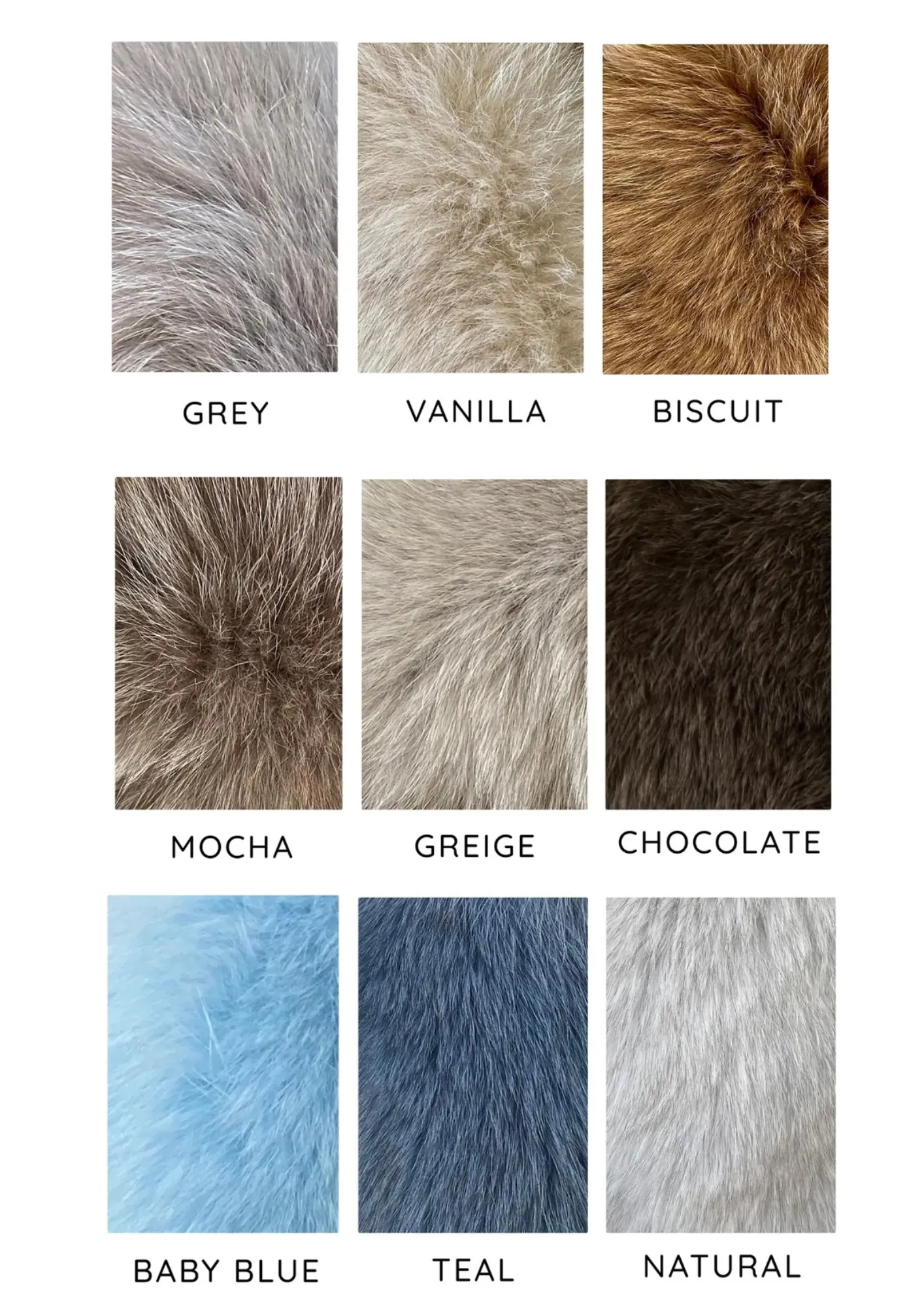 MODENA Plush Vertical Fox Fur Coat