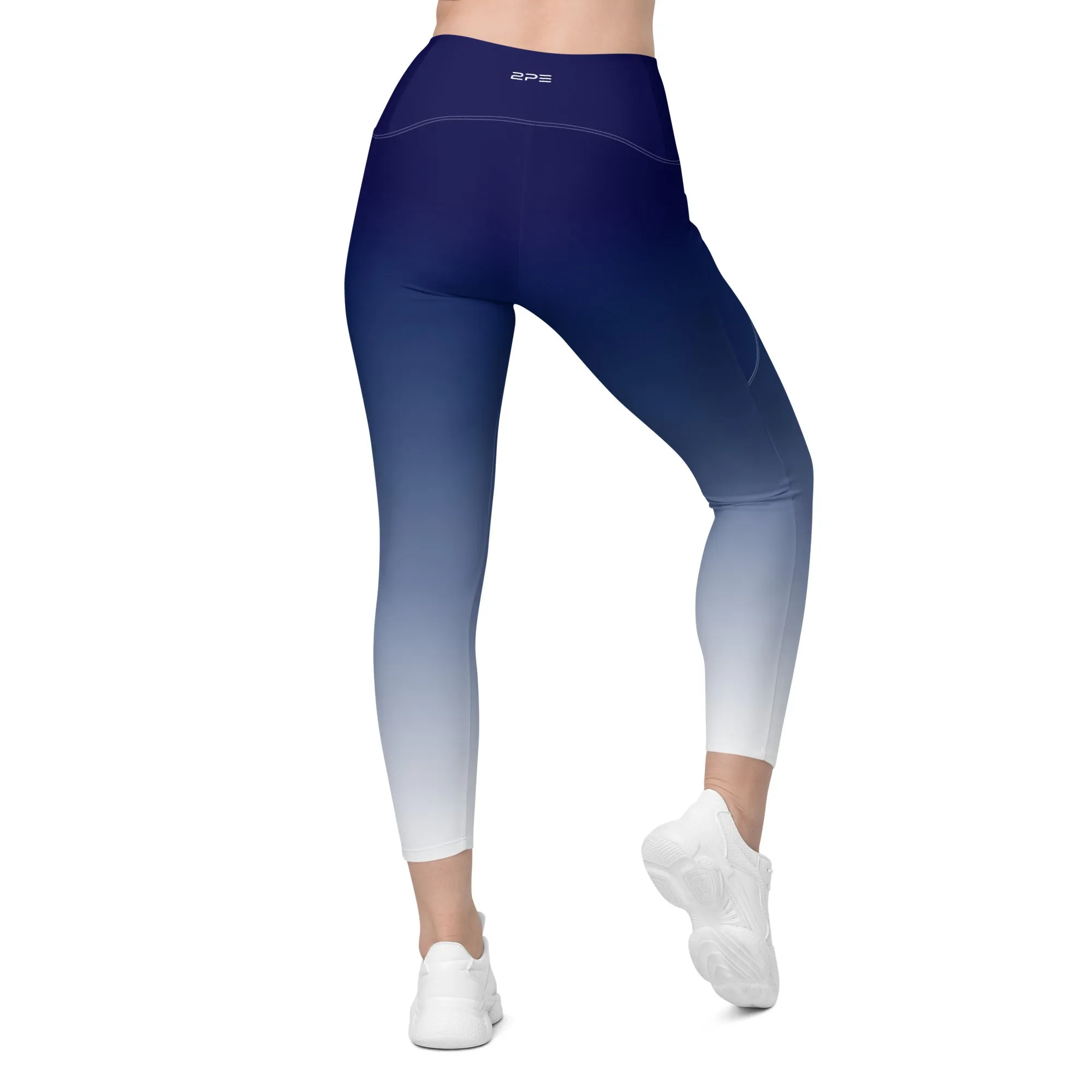 Navy Fade Leggings with pockets