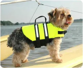 Neon Yellow Dog Life Jacket