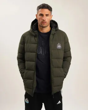 Newcastle United Men's Khaki Short Puffer Jacket