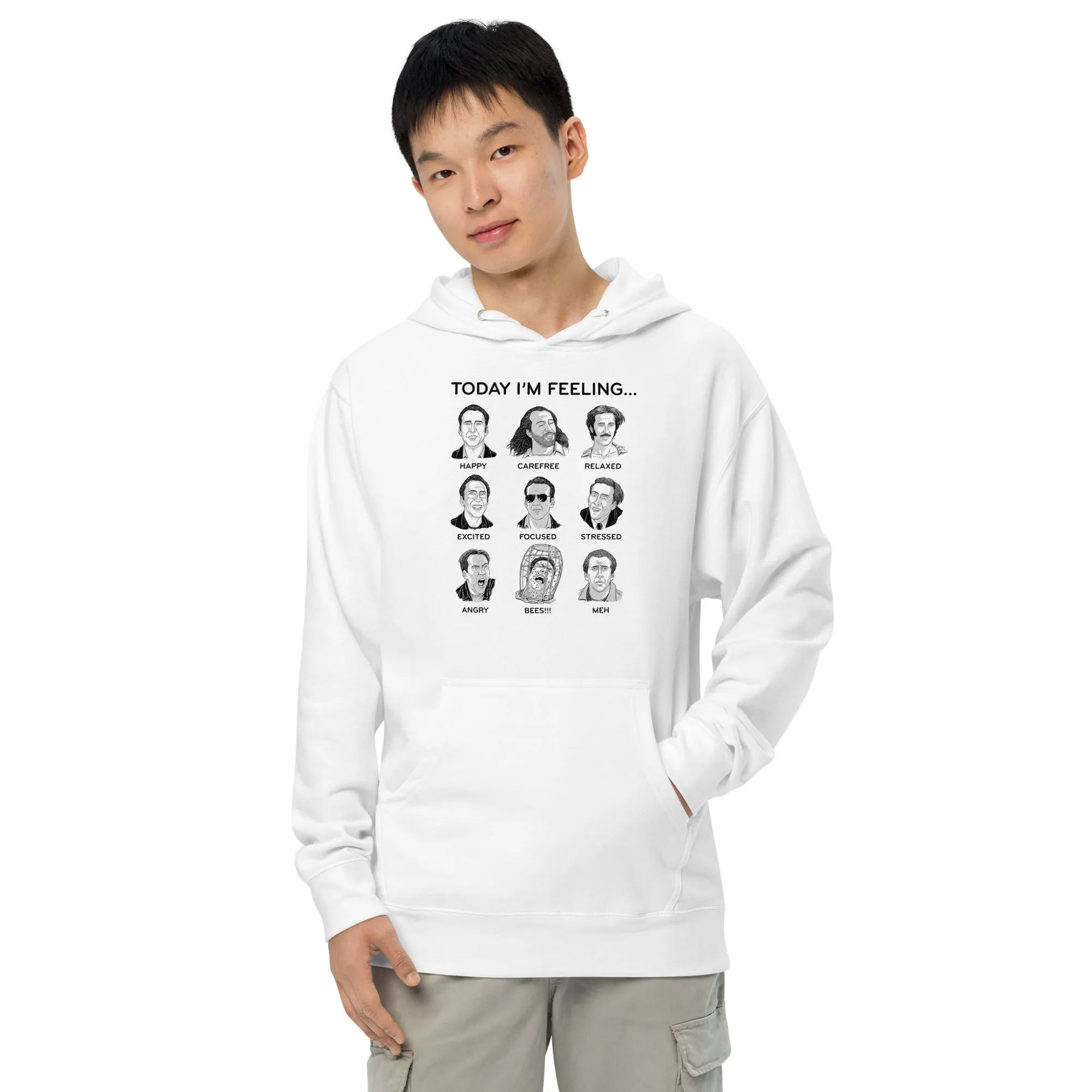 Nicolas Cage Mood Board Midweight Pullover Hoodie