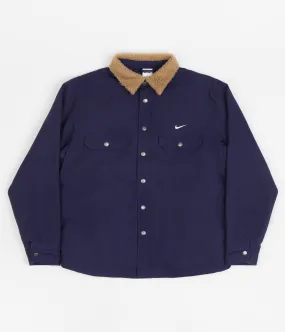 Nike SB Padded Flannel Jacket - Midnight Navy / Dark Driftwood / White