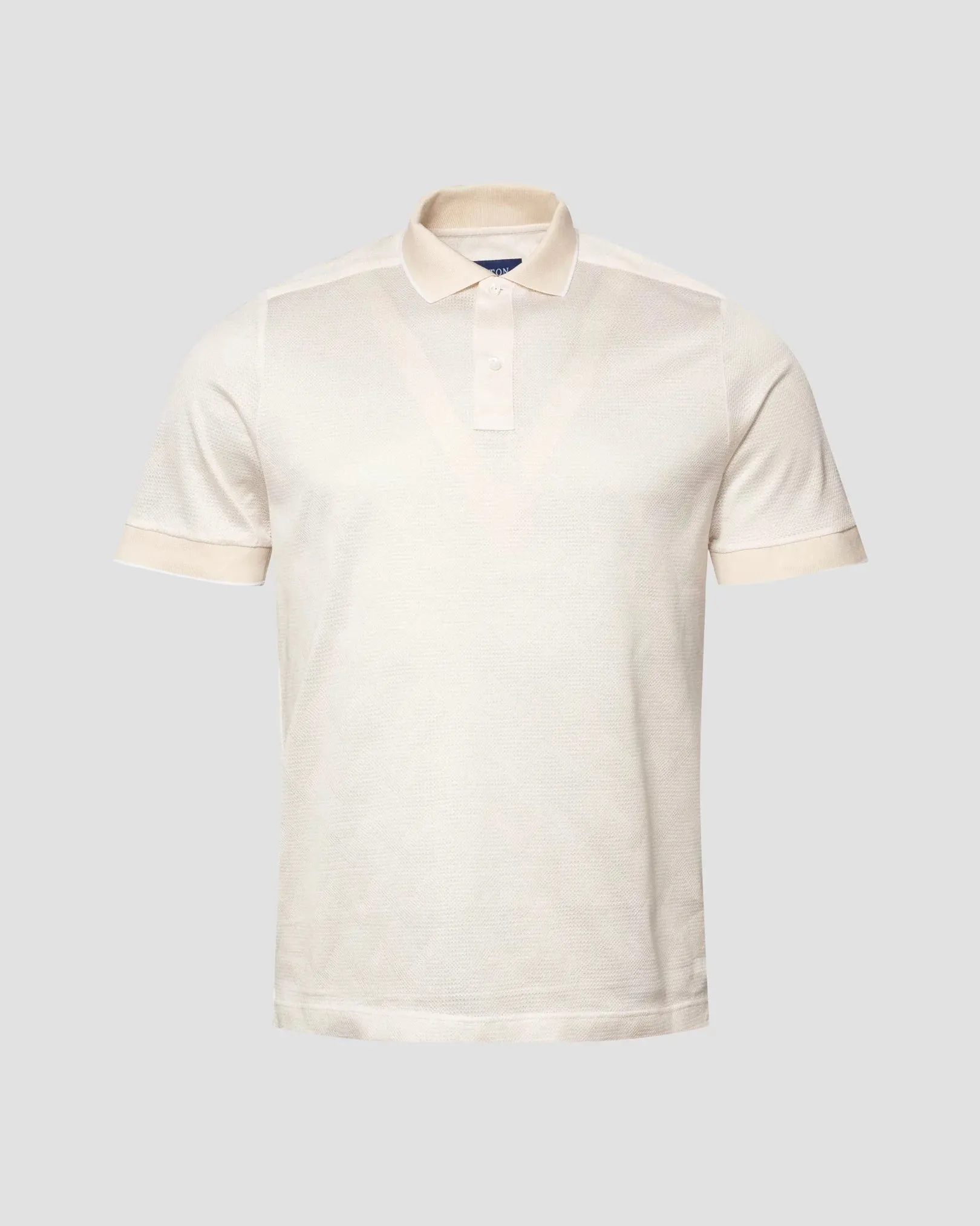 Off-White Knit Collar Filo di Scozia Polo Shirt - ETON