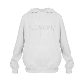 Olympia Embossed Pullover Hoodie White