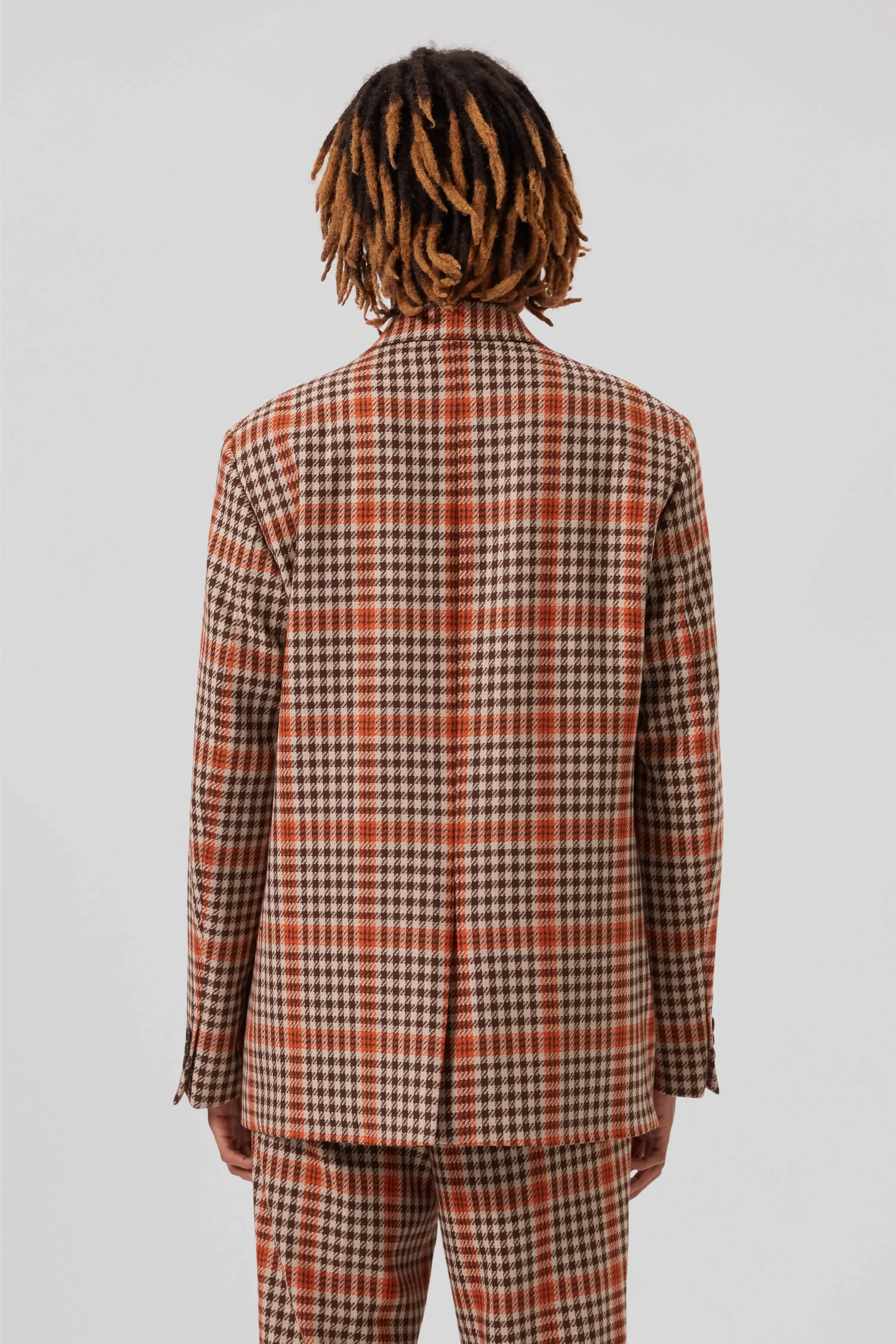 Pires Oversized Beige Check Suit - ARCHIVE