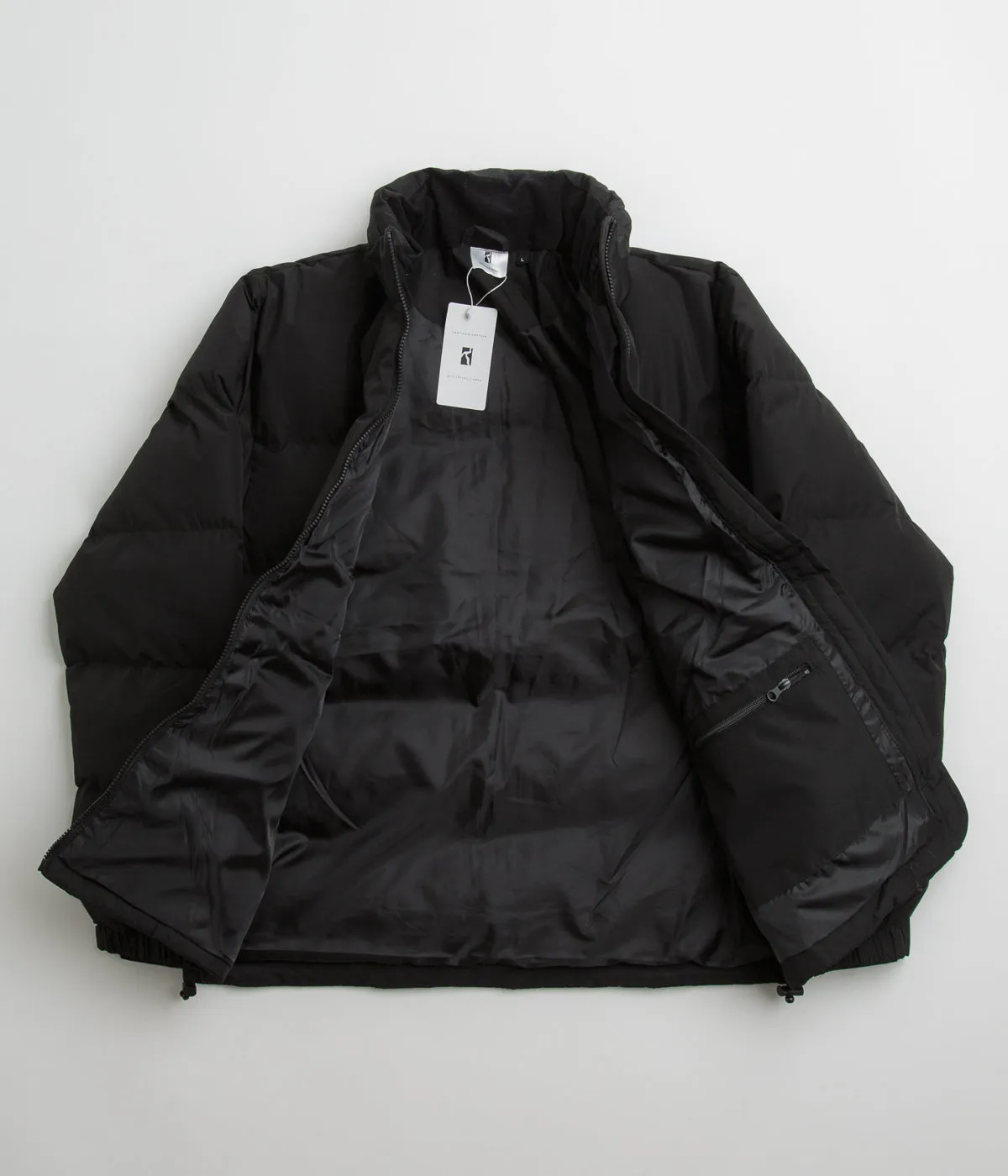 Poetic Collective Puffer Jacket - Black / White