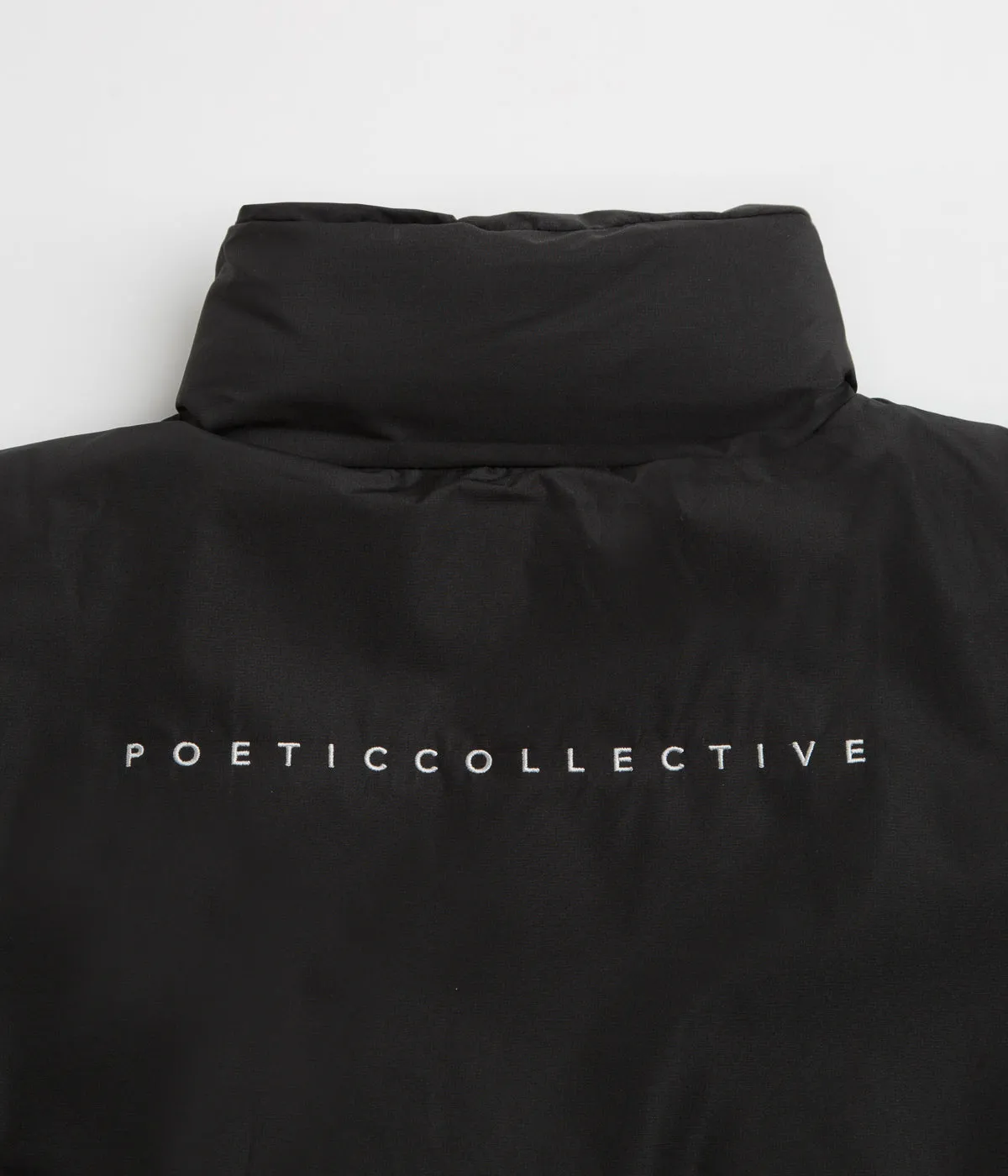 Poetic Collective Puffer Jacket - Black / White