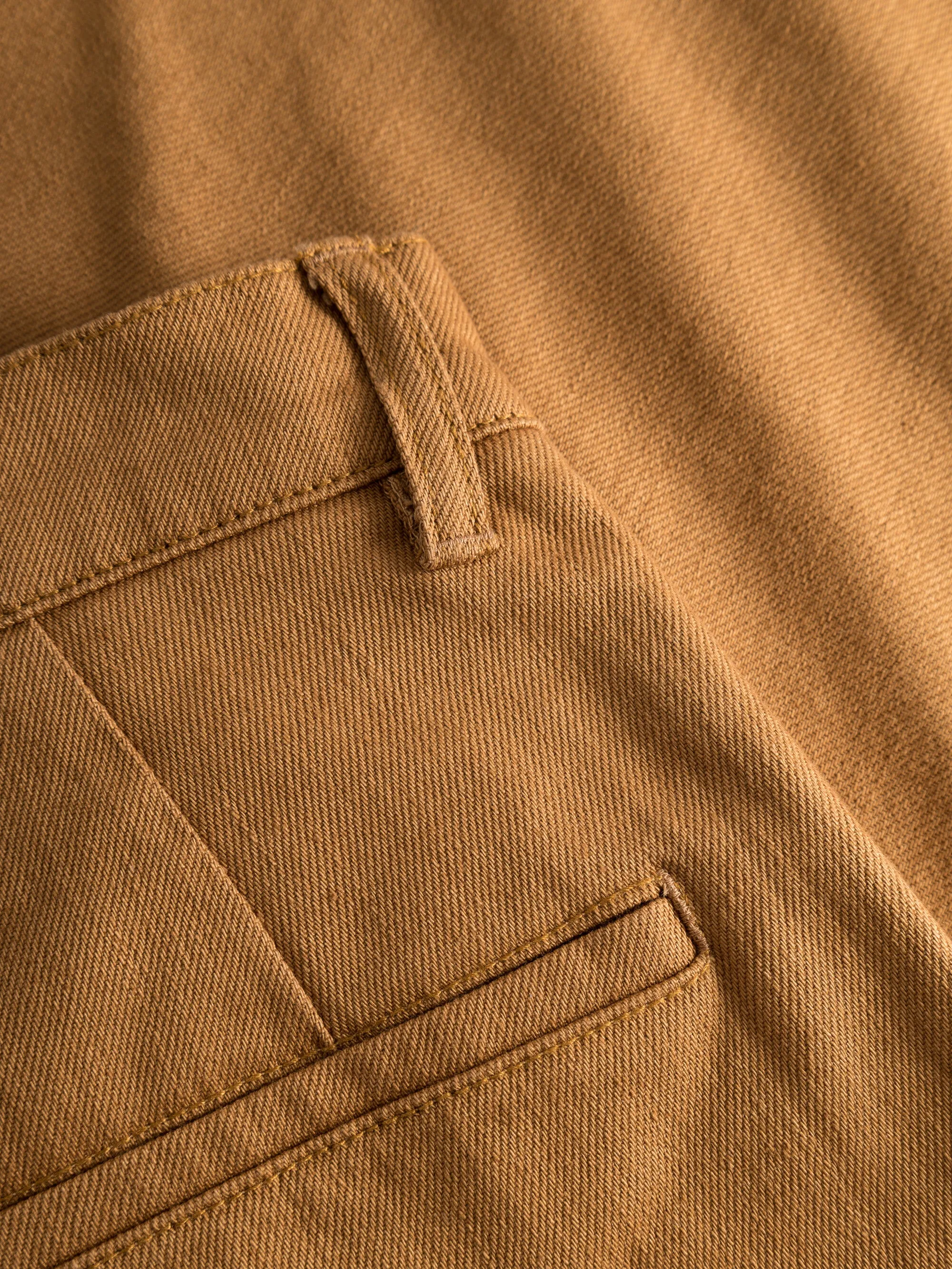 POSEY wide high-rise twill pants - Brown Sugar